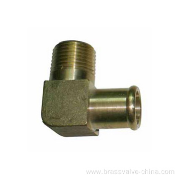 Brass 90 male flue elbow